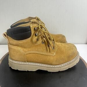 Brahma Work Boots Mens Size 9 Suede Leather ASTM F2413-18 Oil Resistant Shoes